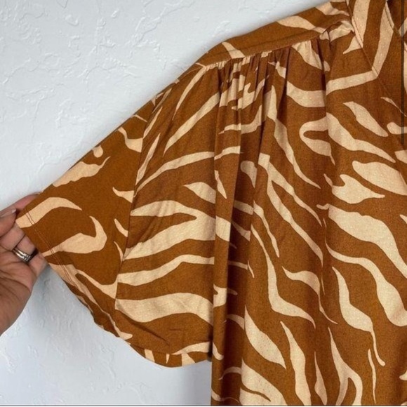 Mauve by Anthropologie | Animal Print Zebra Printed Blouse - Picture 6 of 6